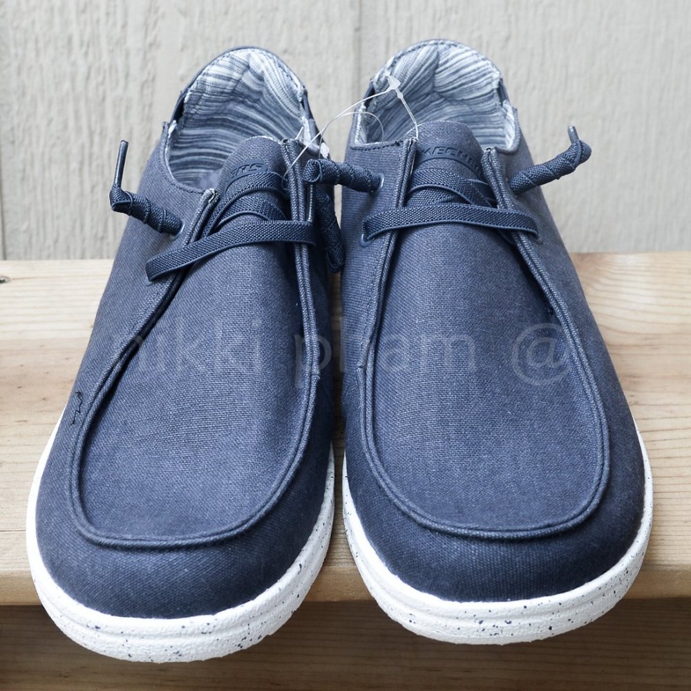 Skechers Men's Relaxed Fit Slip-On in blue navy - Picture 4 of 7